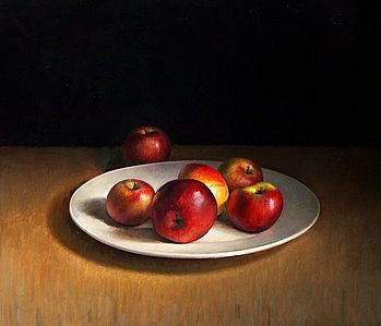 Stilleven met appels, 68x58cm, 2010.