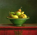 Stilleven met peren, 50x50cm, 2006. 