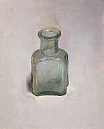 Stilleven met romeins flesje, 12x14cm, 2011. 