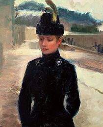 Figuurschildering naar Emile Friant, 24x30cm