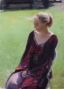 Modelstudie en Plein-Air, 34x24cm, 2011.