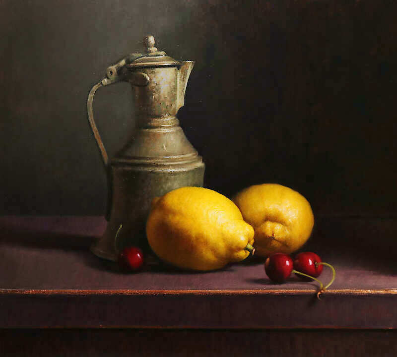 Painting: Stilleven met citroenen