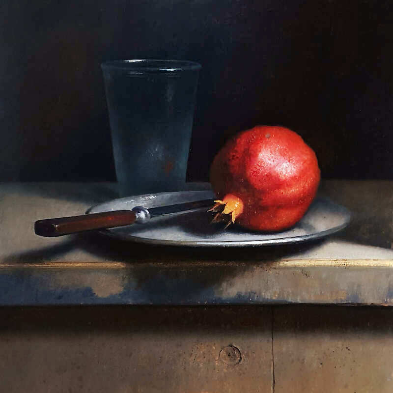 Painting: Stilleven met granaatappel