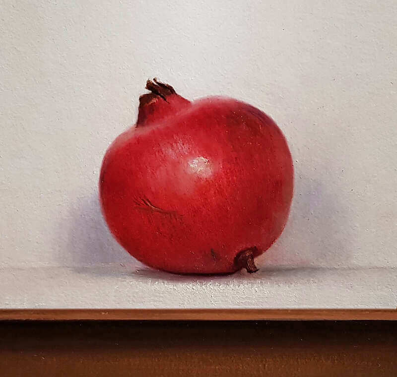 Painting: Stilleventje met granaatappel