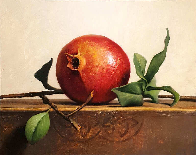 Painting: Stilleven met granaatappel.