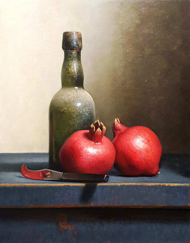 Painting: Stilleven met granaatappels