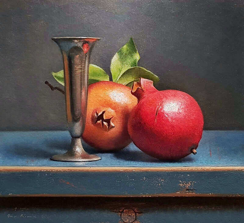 Painting: Stilleven met granaatappels