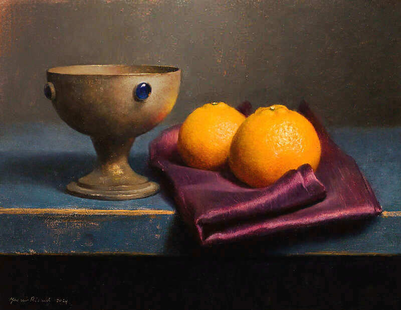 Painting: Stilleven met mandarijnen