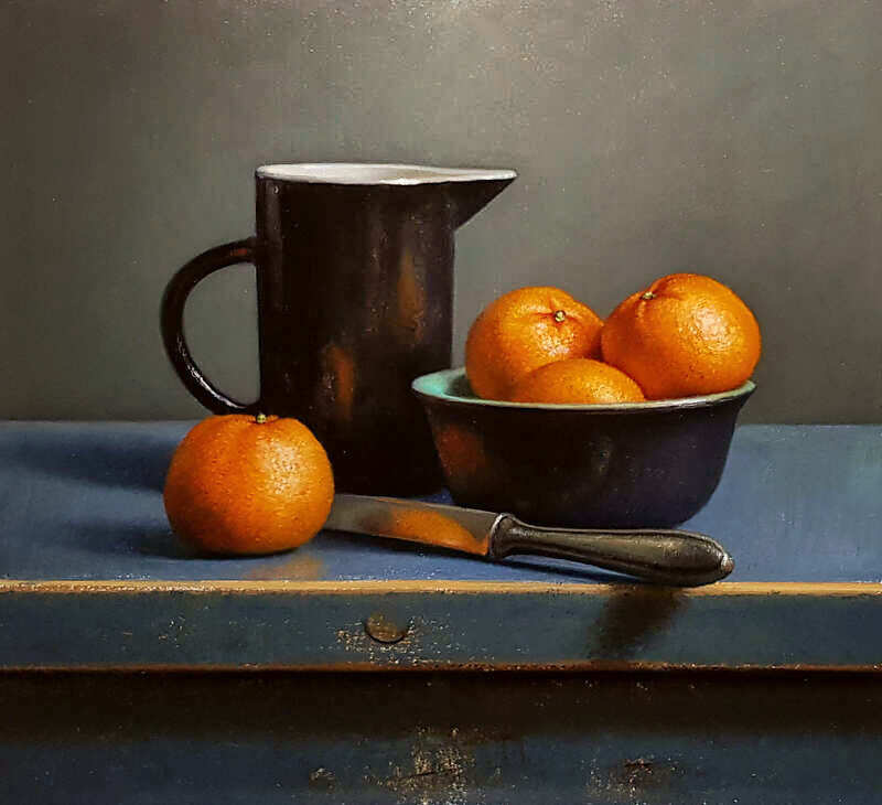 Painting: Stilleven met mandarijntjes
