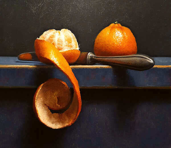 Painting: Stilleven met mandarijntjes.