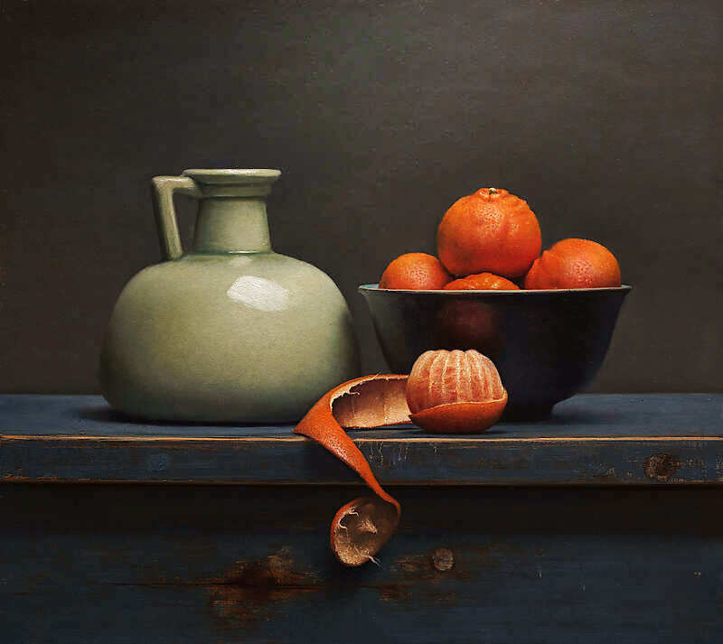 Painting: Stilleven met mandarijntjes