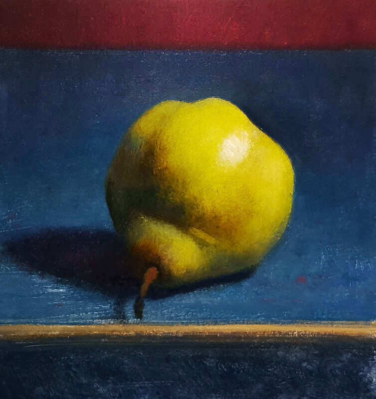 Painting: Stilleventje met peer