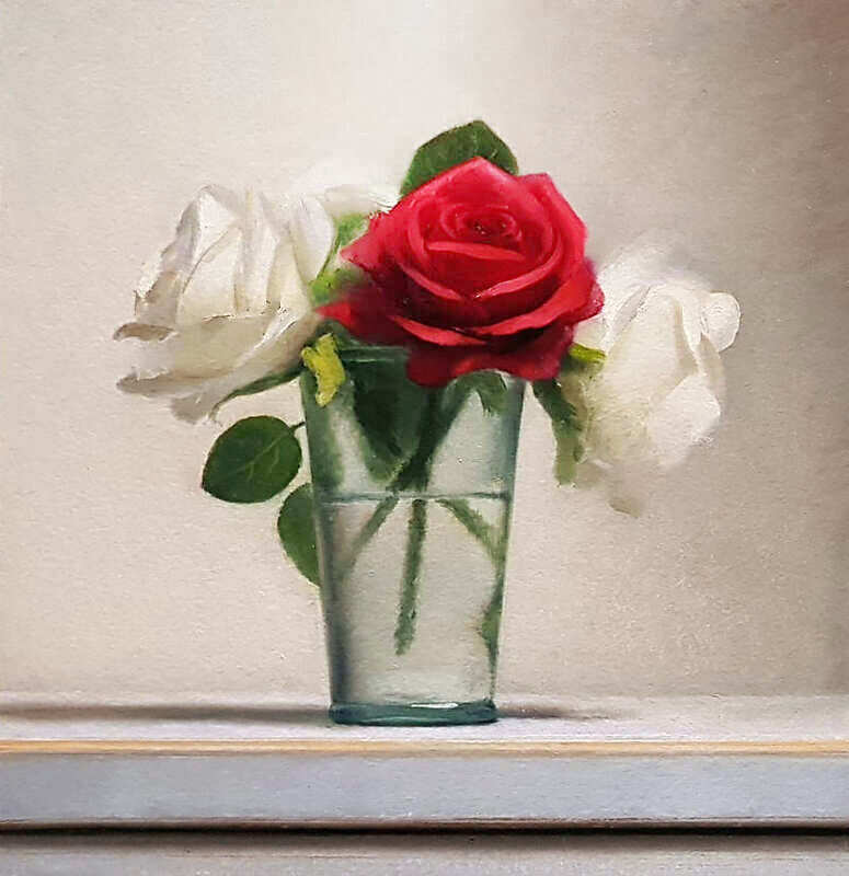 Painting: Stilleven met rozen