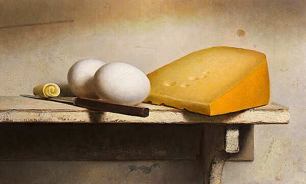 Painting: Stilleven met eieren