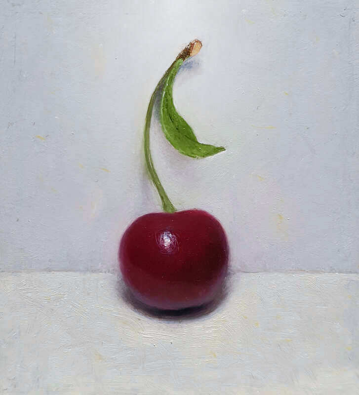 Painting: Stilleven met kers