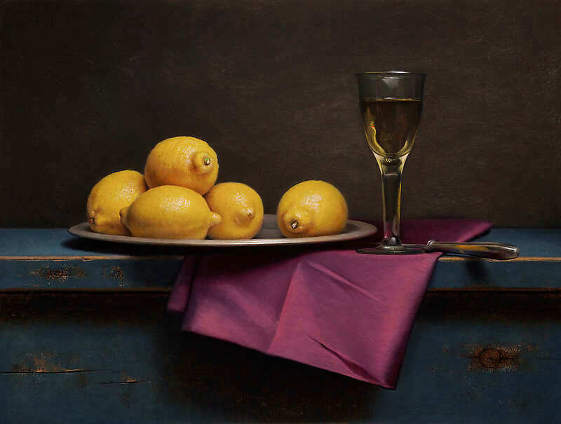 Painting: Stilleven met citroenen