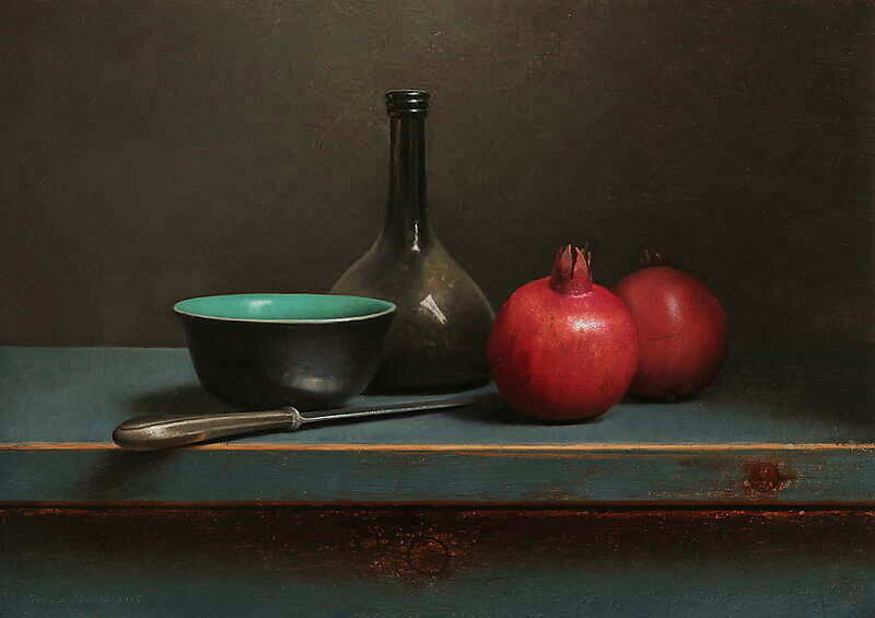 Painting: Stilleven met granaatappels