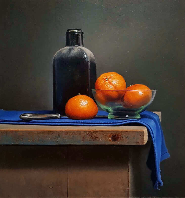 Painting: Stilleven met mandarijntjes