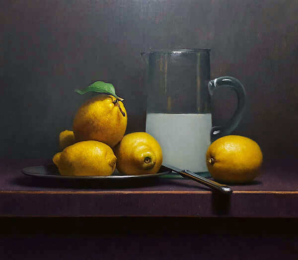 Painting: Stilleven met citroenlimonade