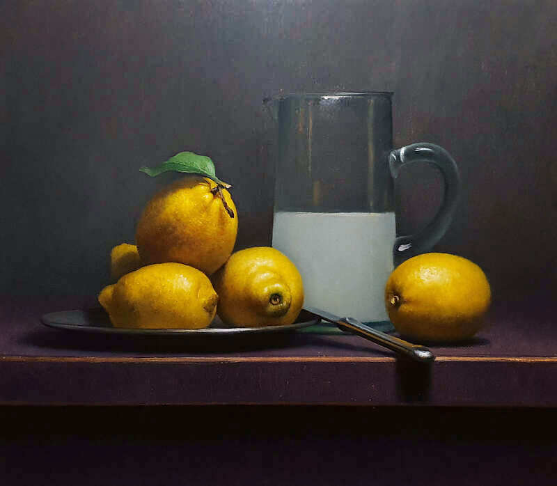 Painting: Stilleven met citroenlimonade