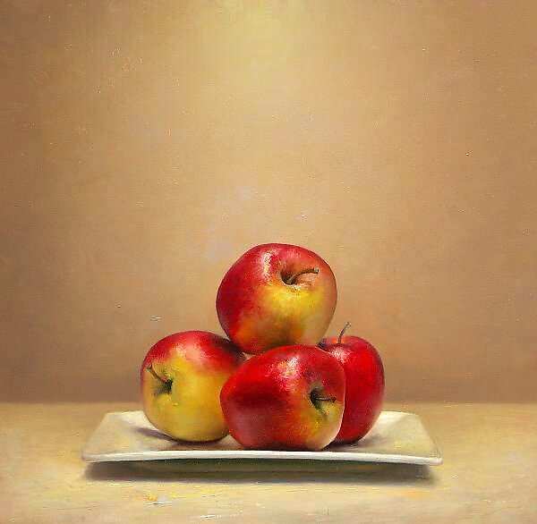 Painting: Stilleven met appelen