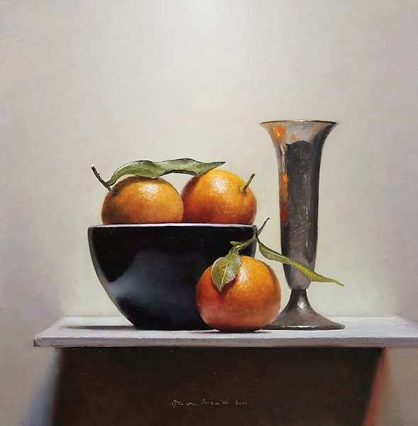 Painting: Stilleven met mandarijntjes