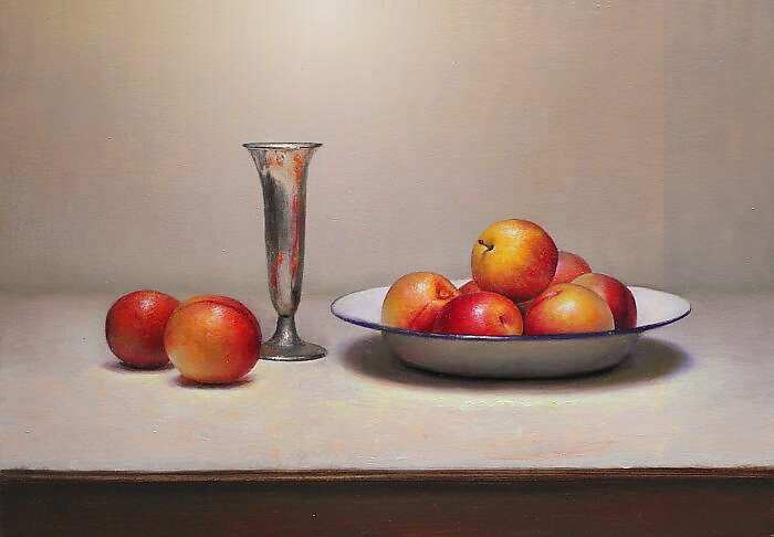 Painting: Stilleven met pruimen