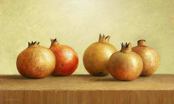 Painting: Stilleven met granaatappels