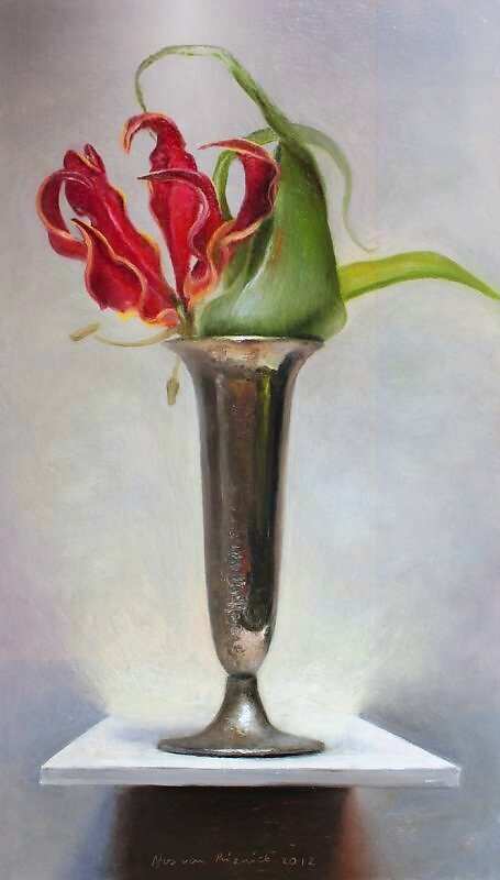 Painting: Stilleven met Gloriosa
