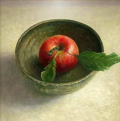Painting: Kommetje met appel