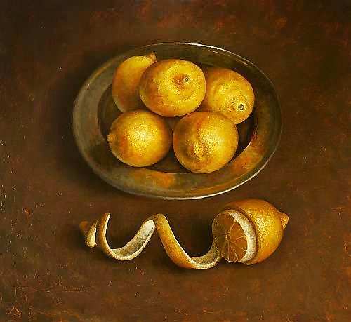 Painting: Stilleven met citroenen