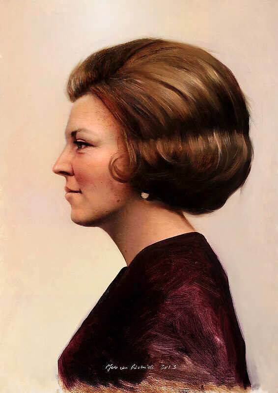 Painting: Portret van Koningin Beatrix