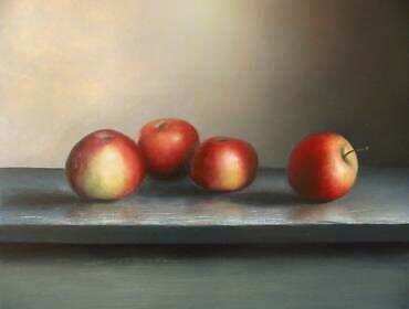 Painting: Stilleven met appels. 53x47cm