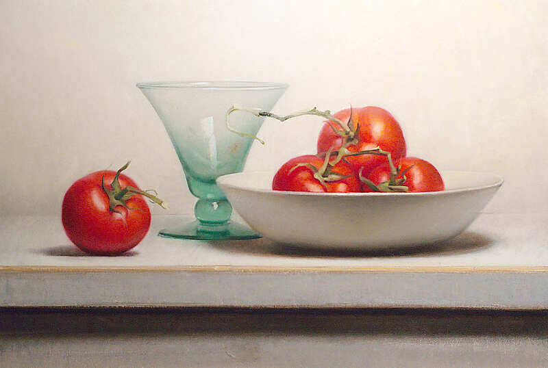 Painting: Stilleven met tomaten
